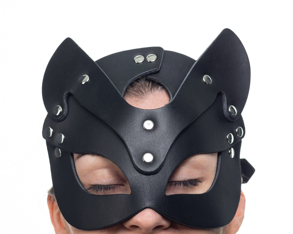 MONA Italian  Leather Cat Mask