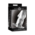 Master Series Dicked Clear Hollow Anal Plug Large