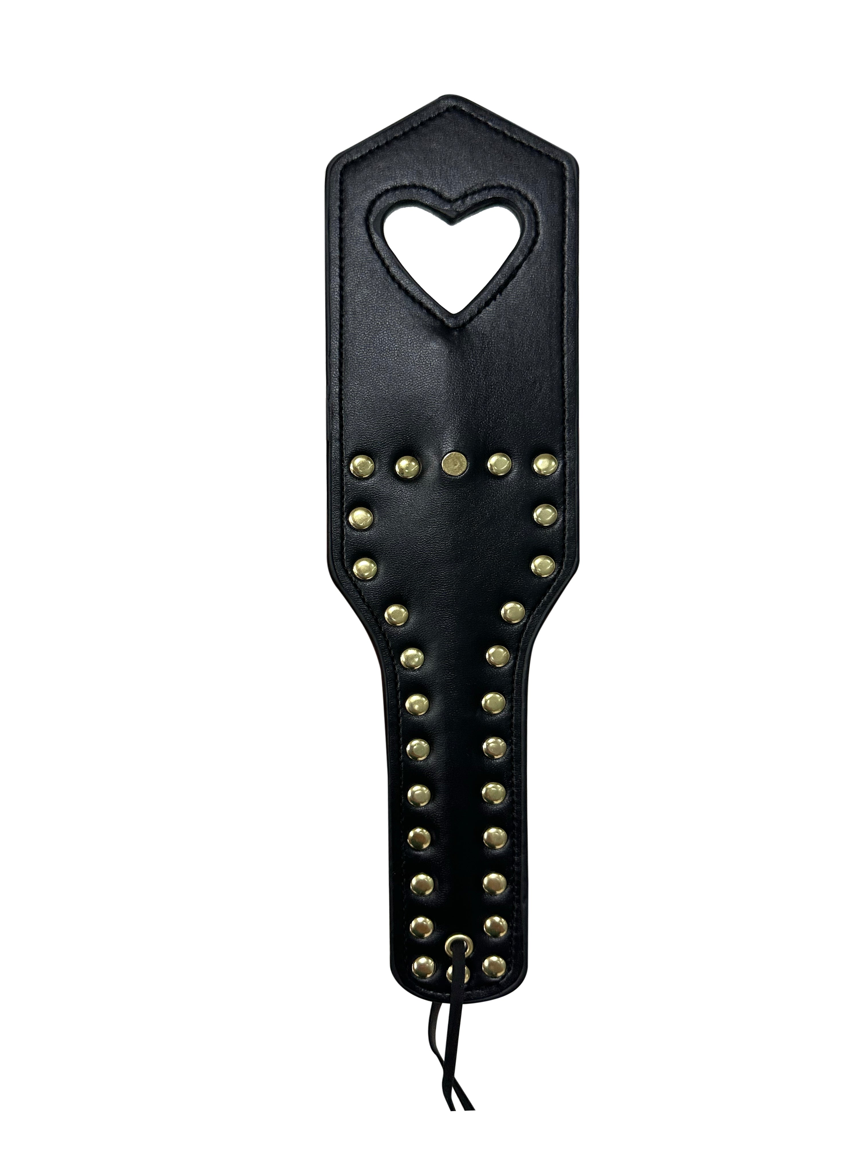 Studded Heart Faux Leather Spanker