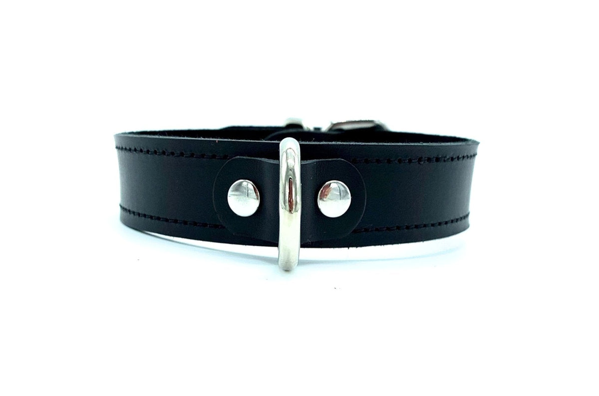 TANGO Black Italian Leather 1" Collar