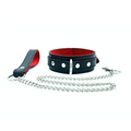 SCARLET Black Leather Collar & Leash
