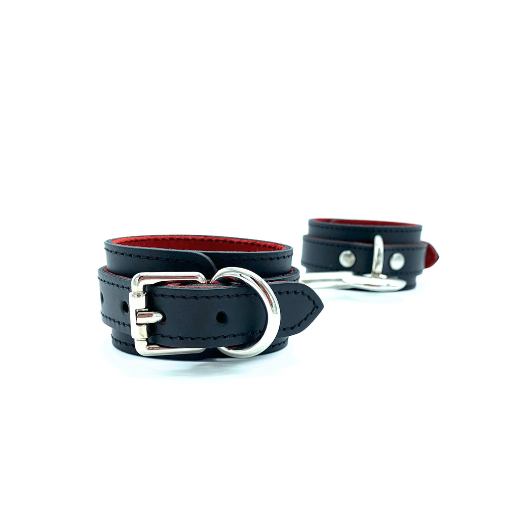 SCARLET Italian Leather Handcuffs