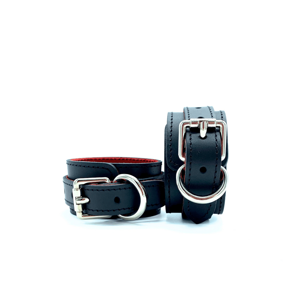 SCARLET Italian Leather Handcuffs