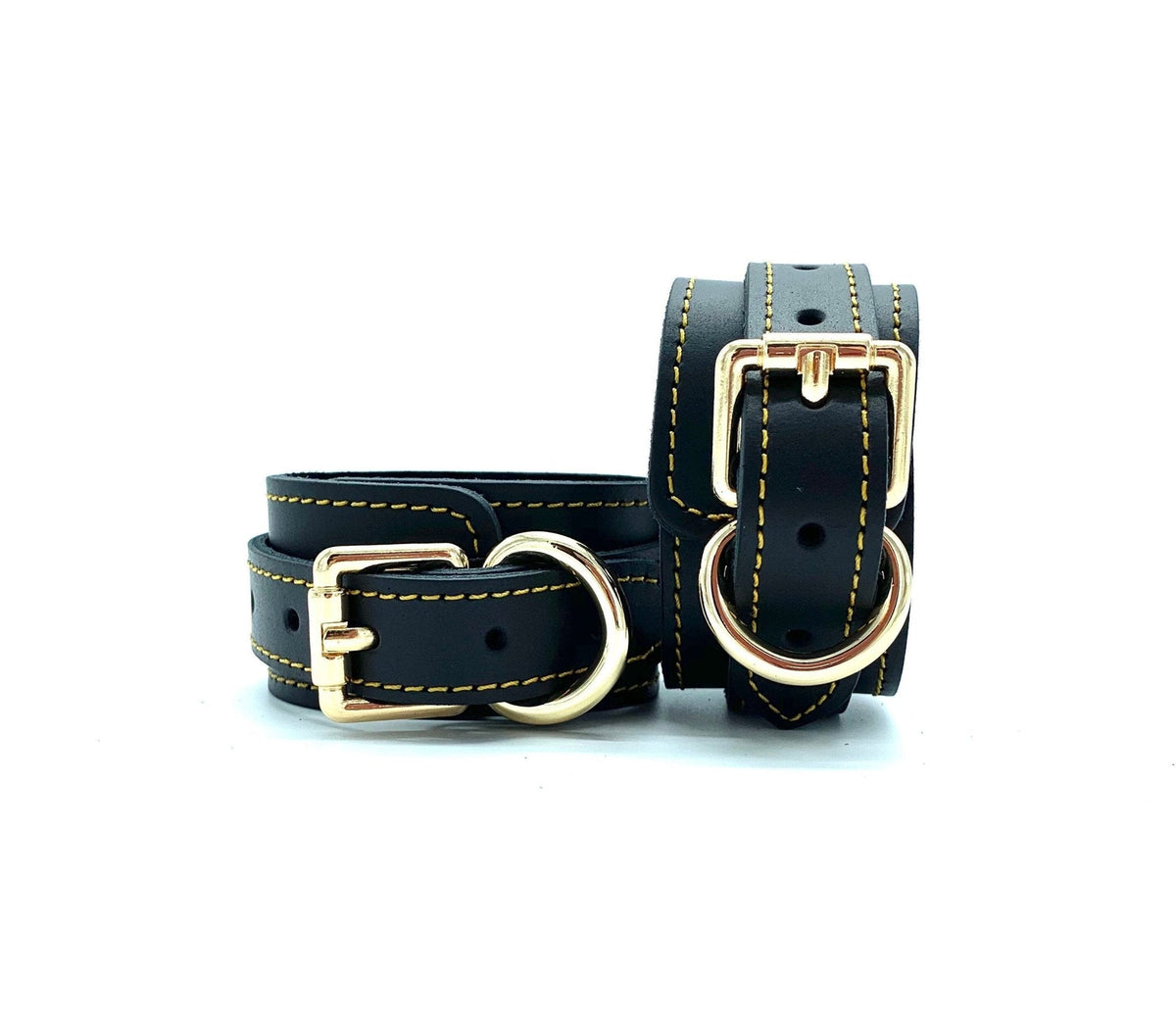 TANGO 7 Piece Set Italian Black Bondage Leather Set