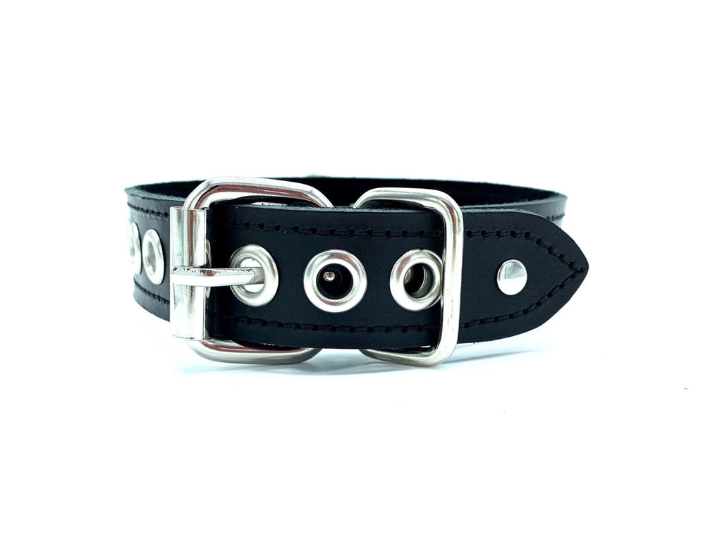 TANGO Black Italian Leather 1" Collar