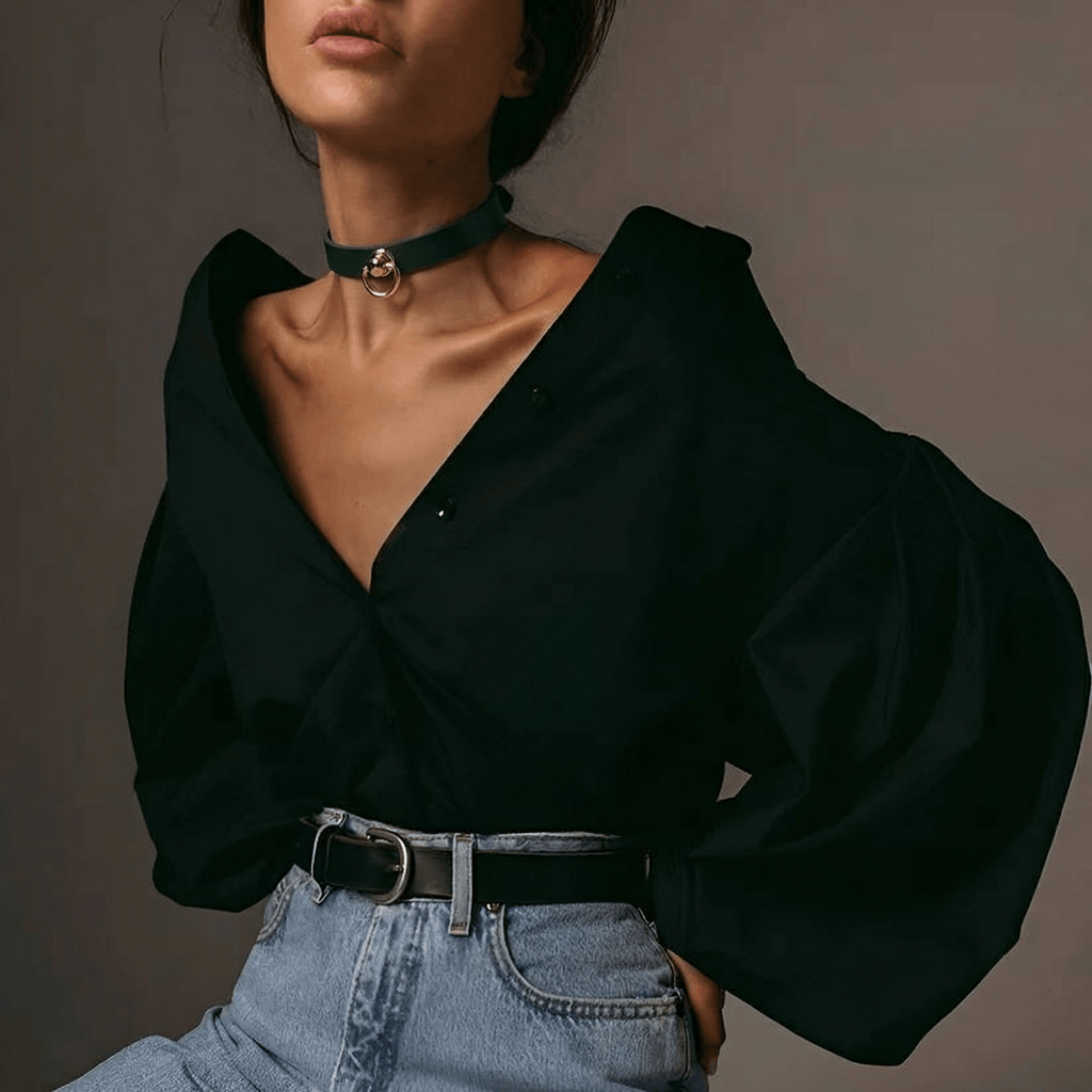 LILA Italian Leather Day Choker