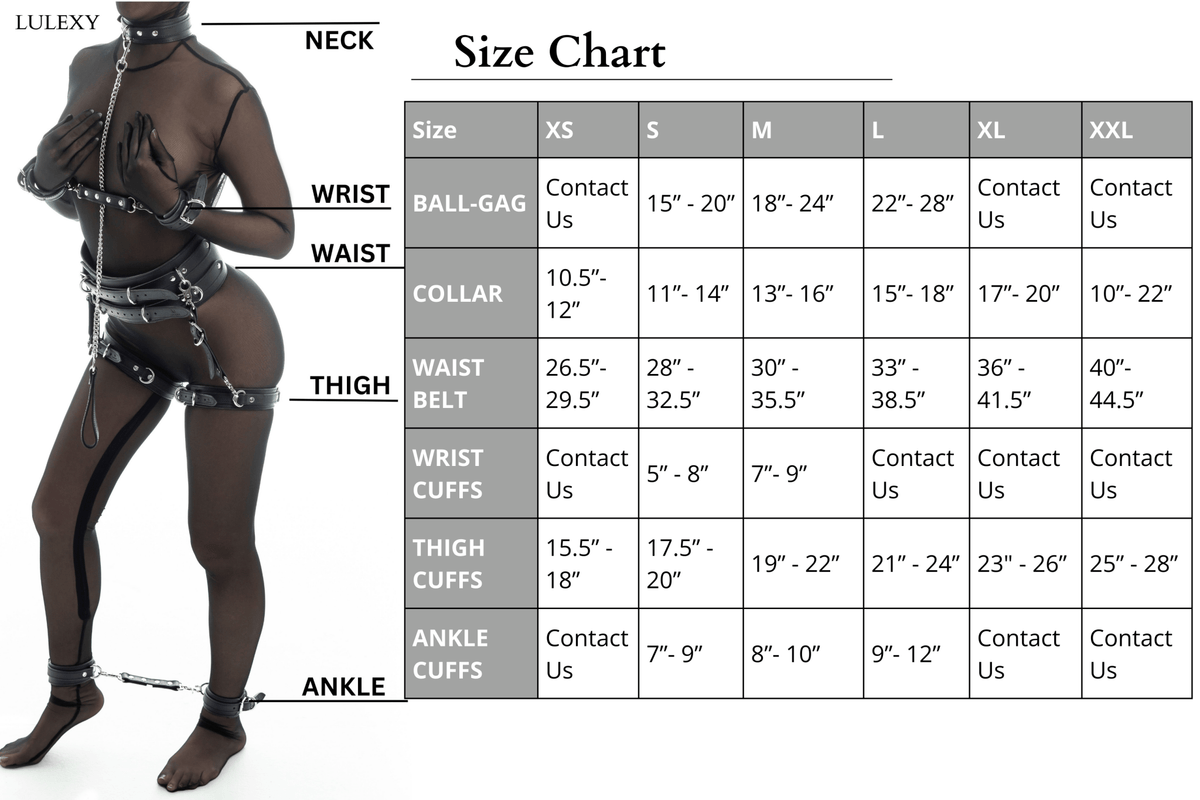 TANGO 7 Piece Italian Pink Leather Bondage Set