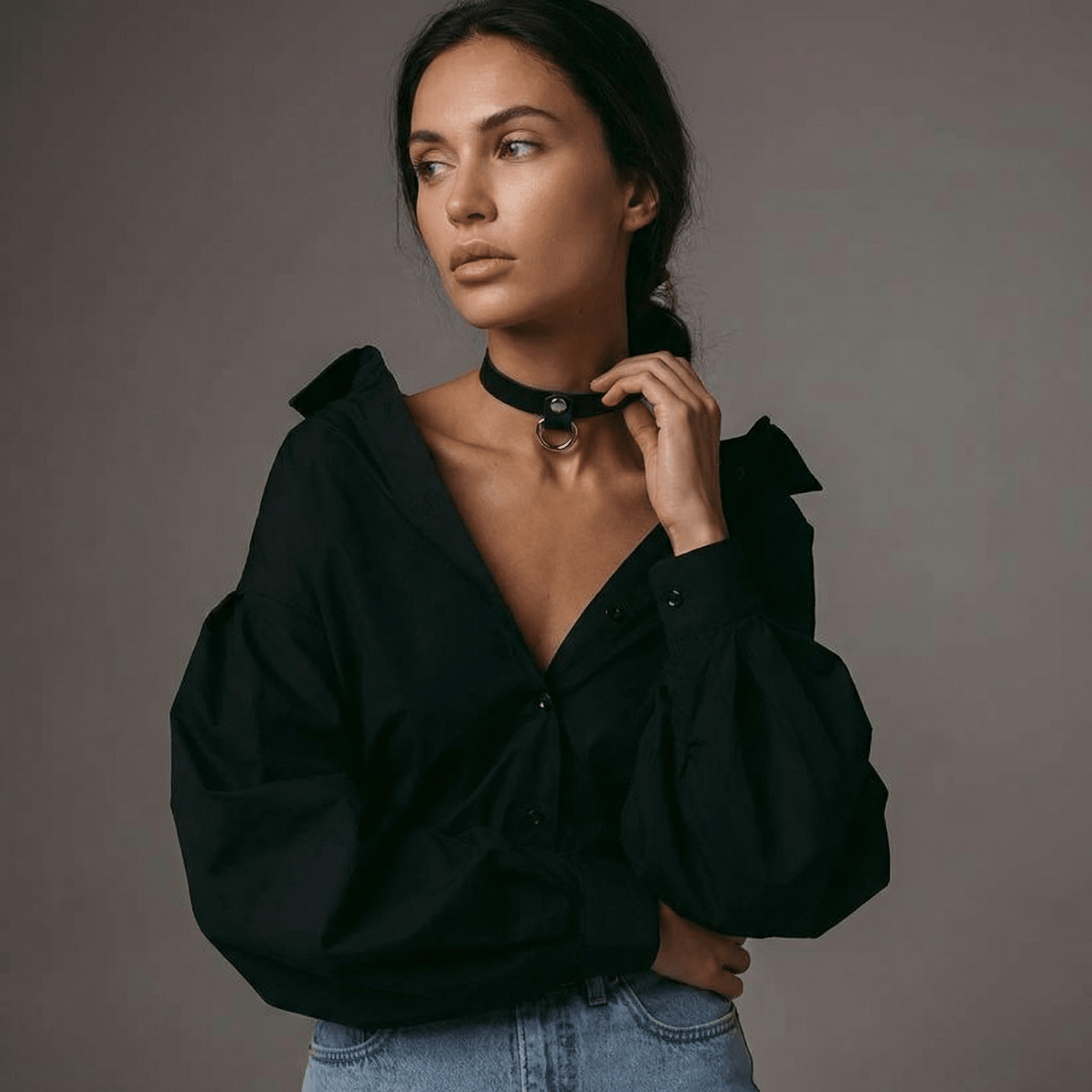 MAYA Italian Leather Day Collar