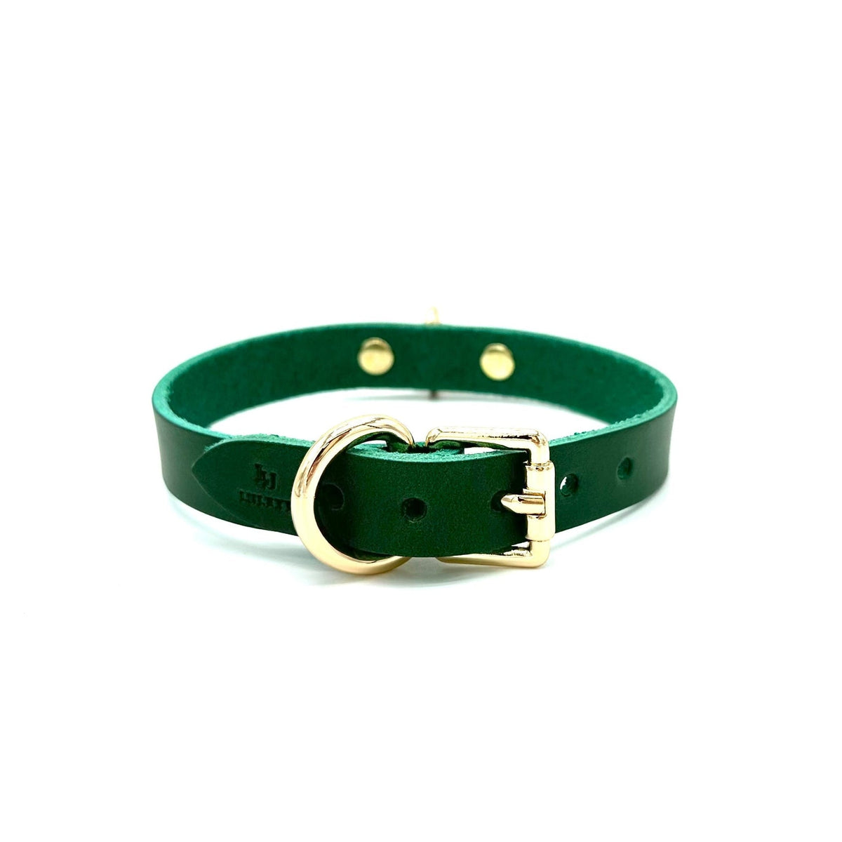 Mini D-Ring Italian Leather Day Collar