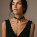 Mini D-Ring Italian Leather Day Collar