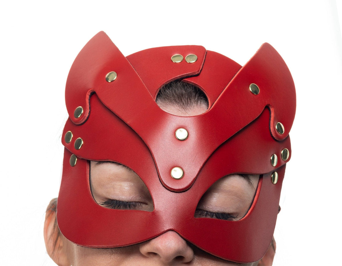 MONA Italian  Leather Cat Mask