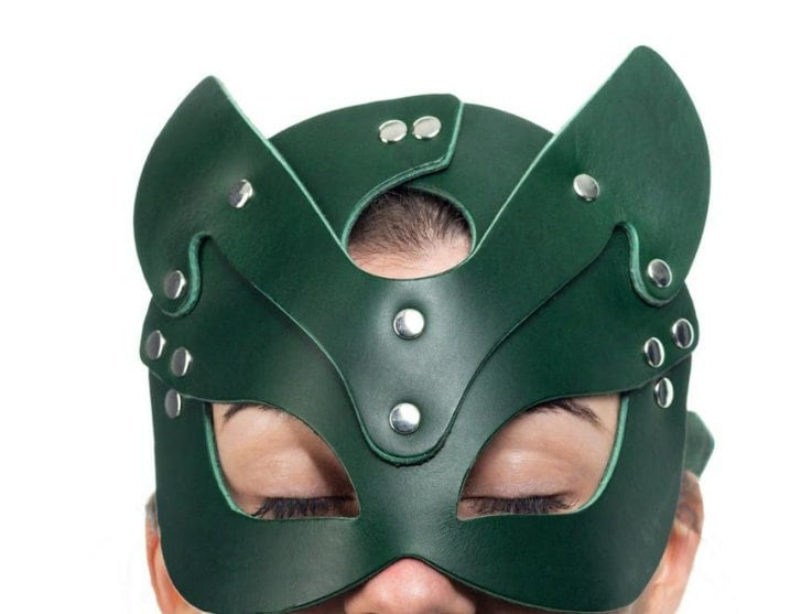MONA Italian  Leather Cat Mask