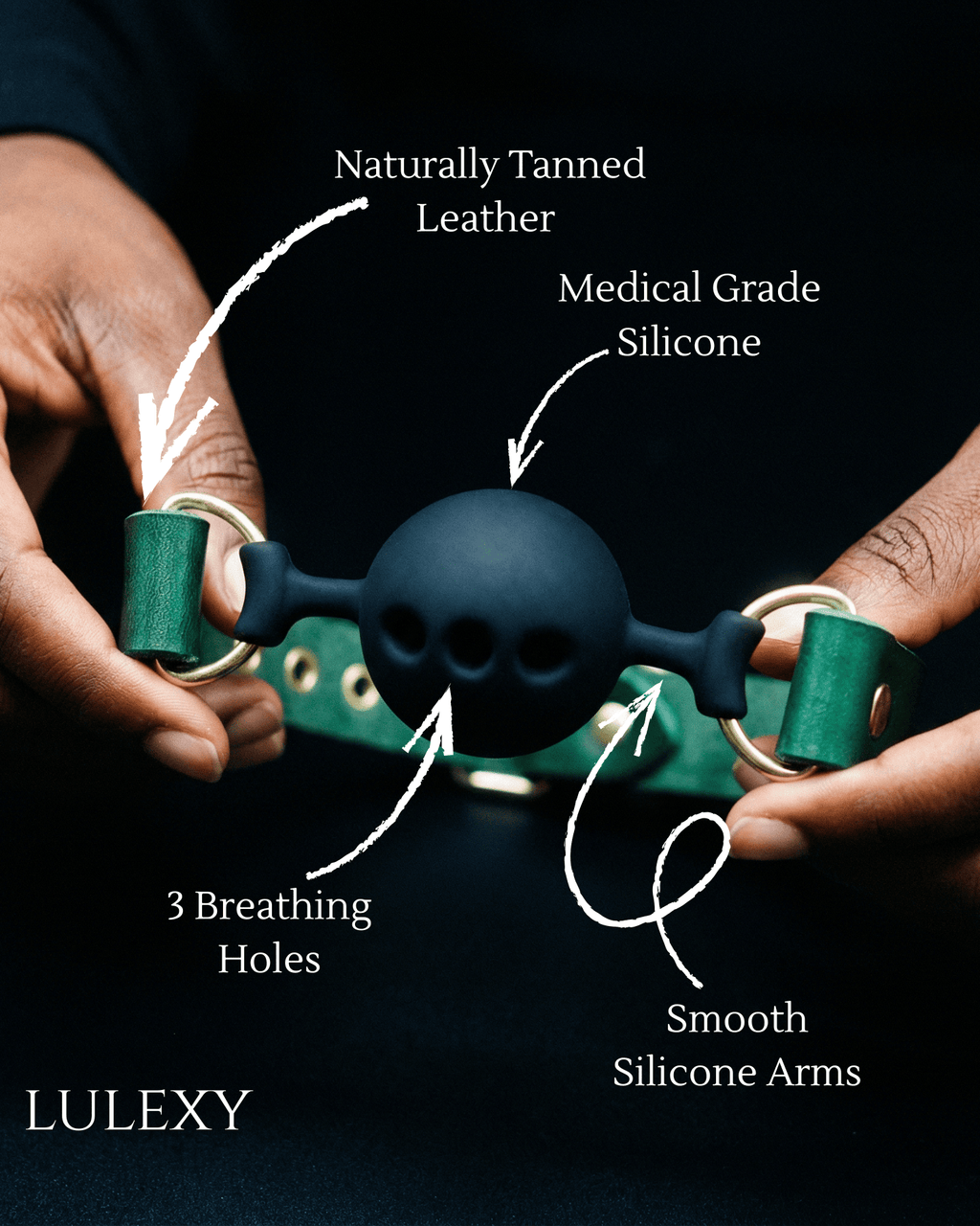MONA Italian Leather Ball Gag