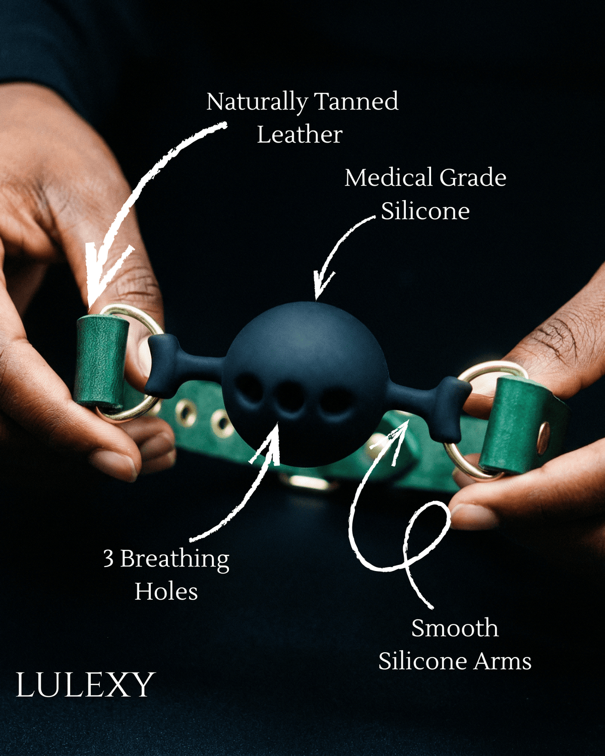 MONA Italian Leather Ball Gag