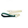 Mona Italian Leather Leash with Chain