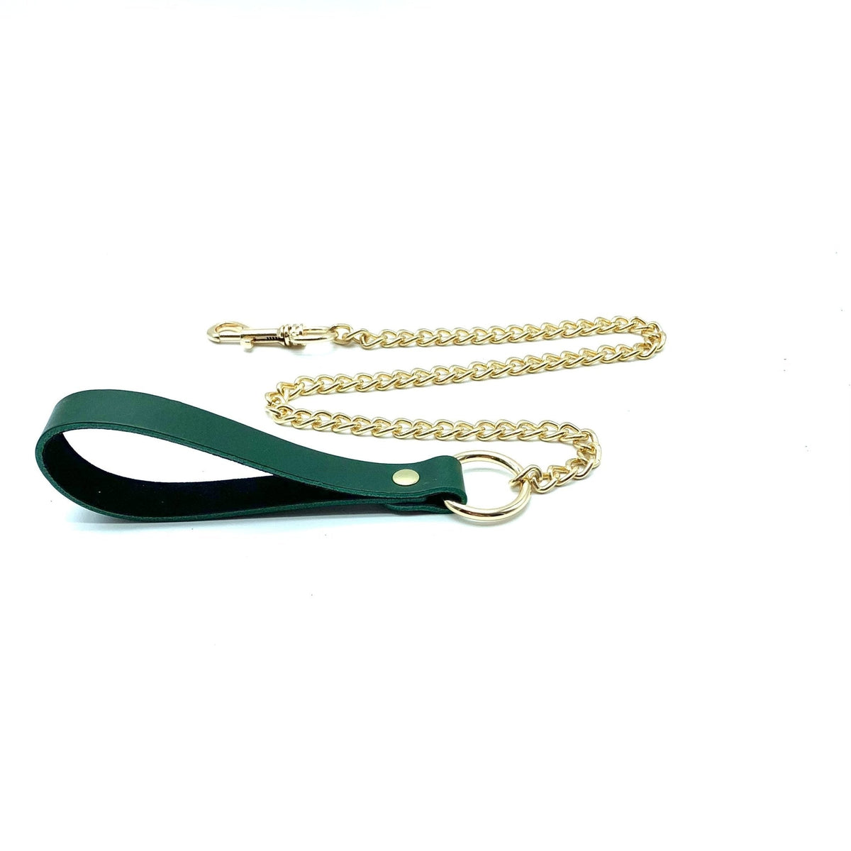 Mona Italian Leather Leash with Chain