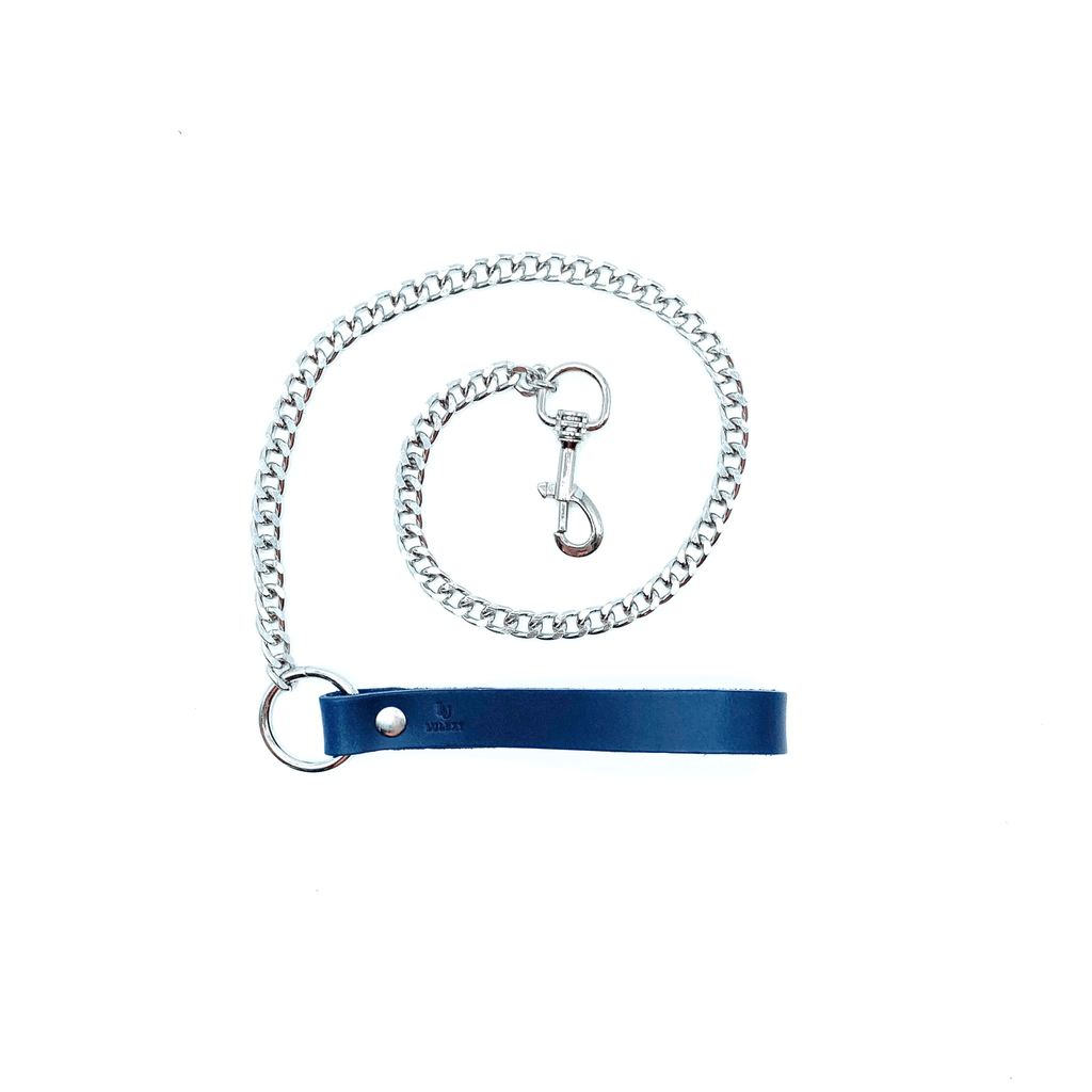 Mona Italian Leather Leash with Chain