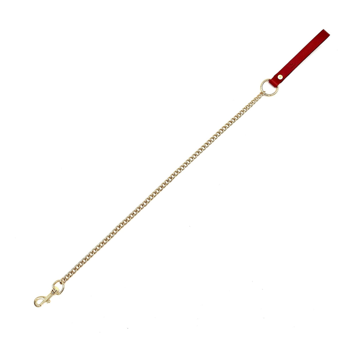 Mona Italian Leather Leash with Chain