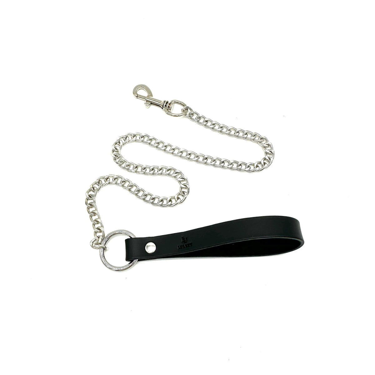 Mona Italian Leather Leash with Chain