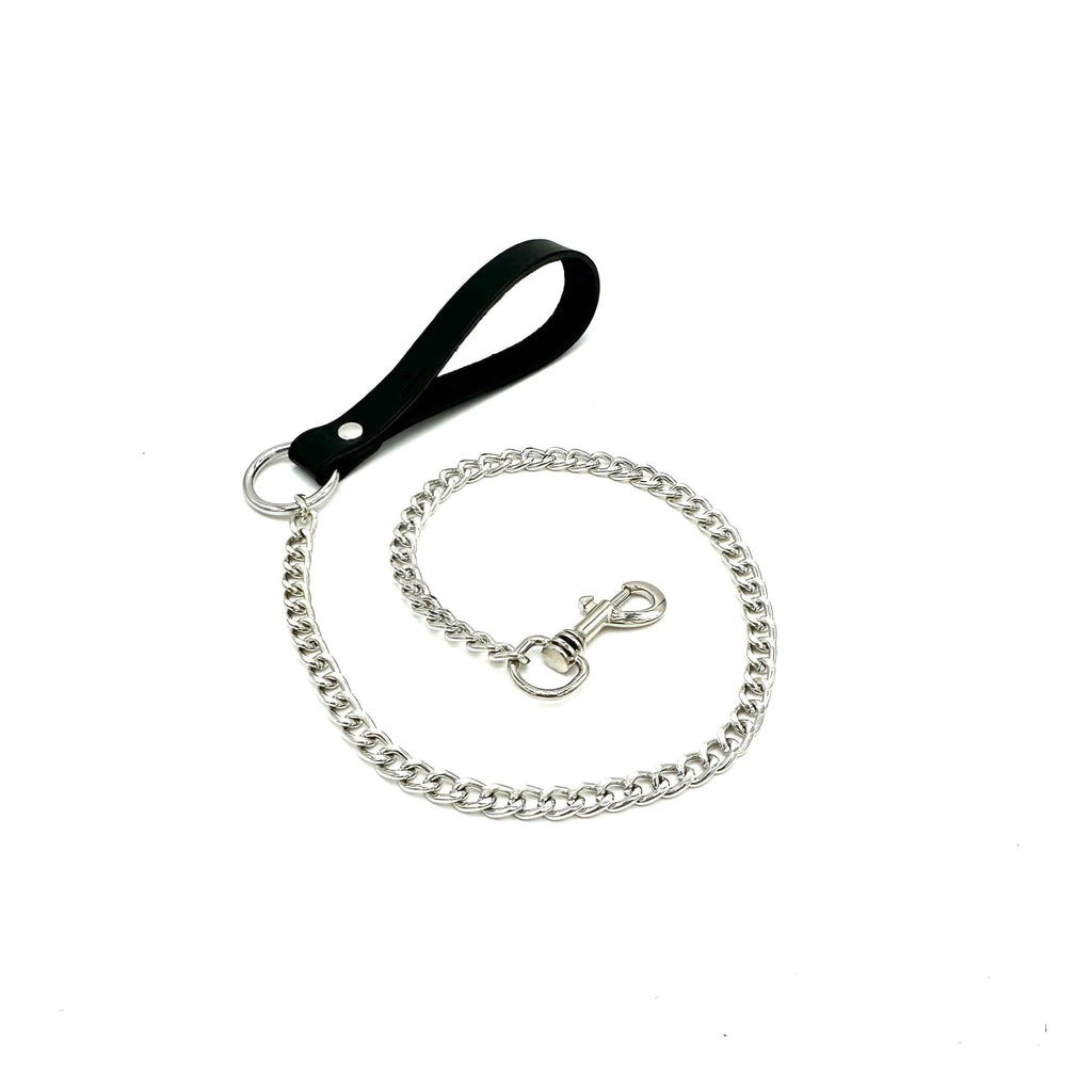 Mona Italian Leather Leash with Chain