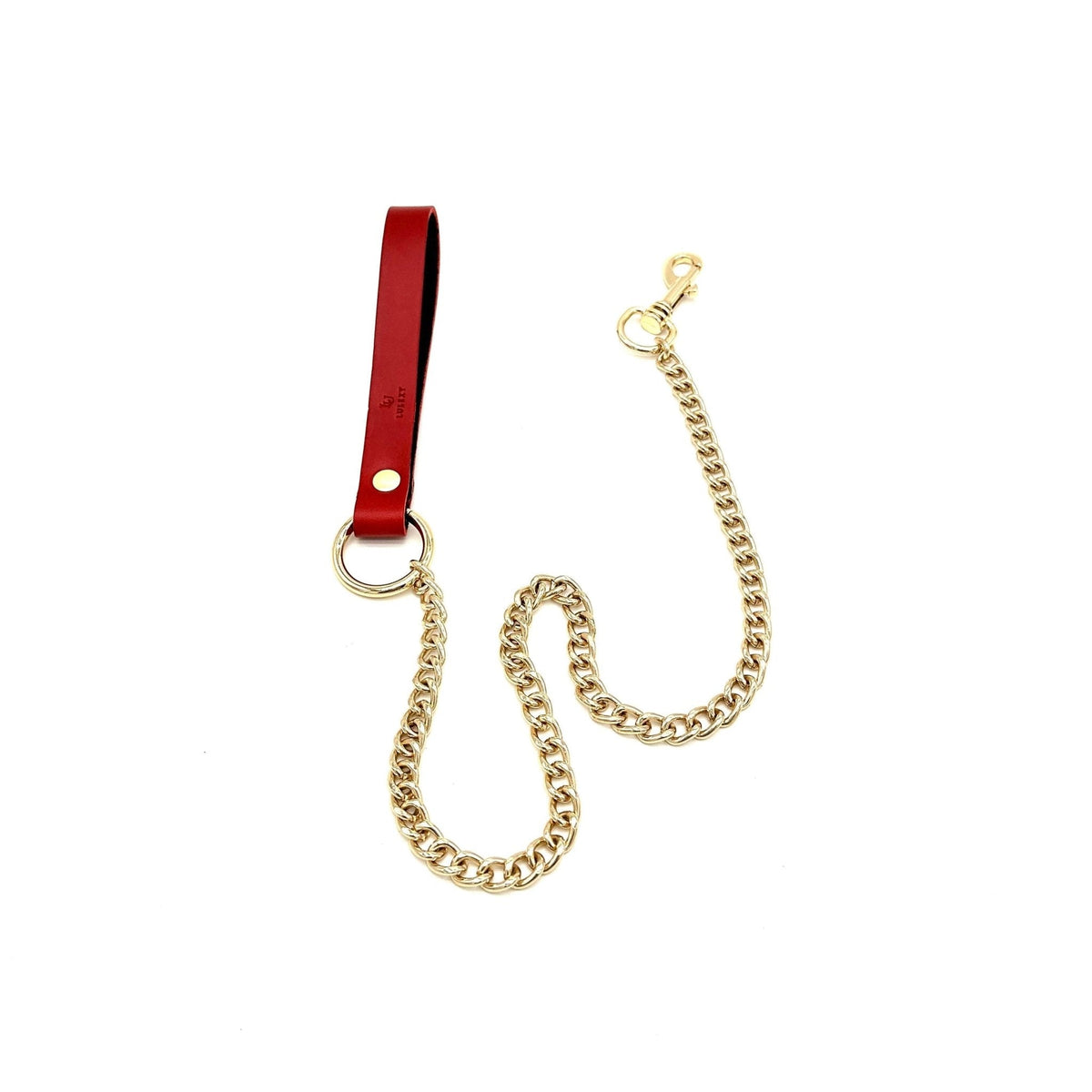 Mona Italian Leather Leash with Chain