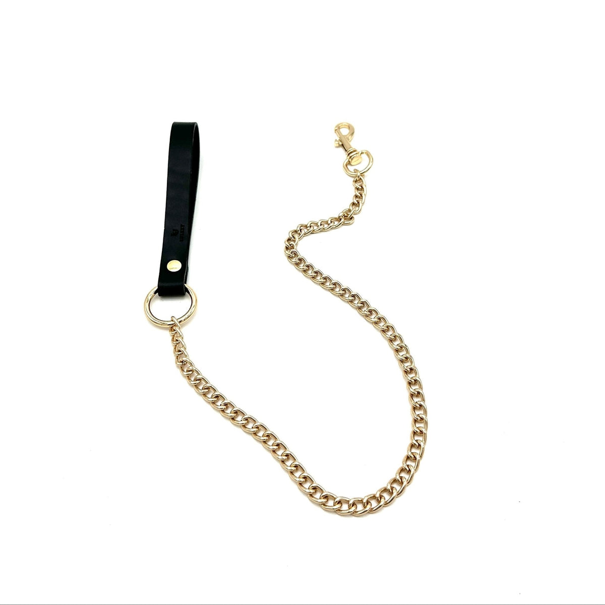 Mona Italian Leather Leash with Chain