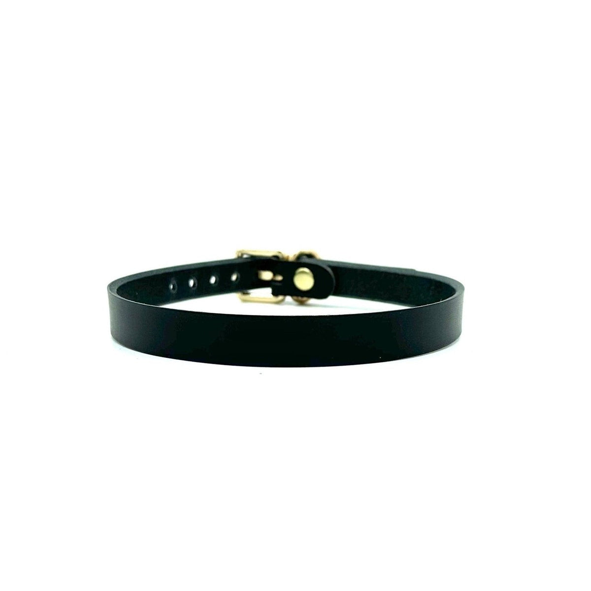 Nina Black Italian Leather Choker