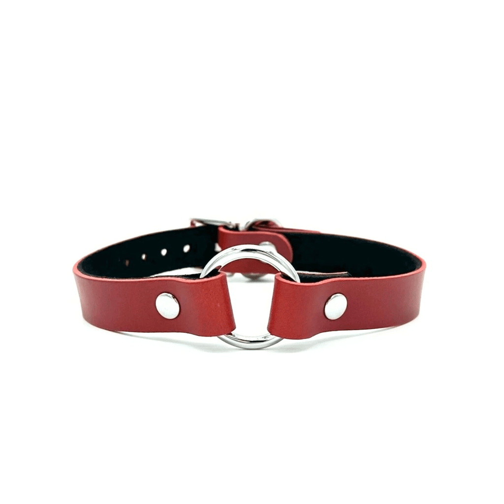 ORIA Italian Leather O Ring Choker