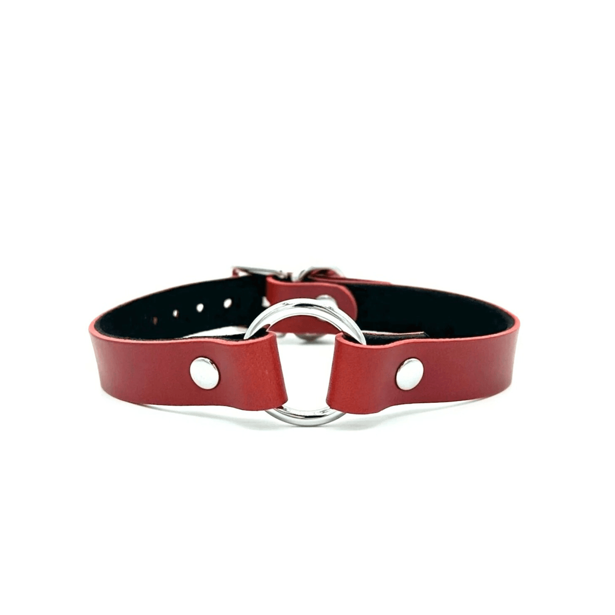 ORIA Italian Leather O Ring Choker