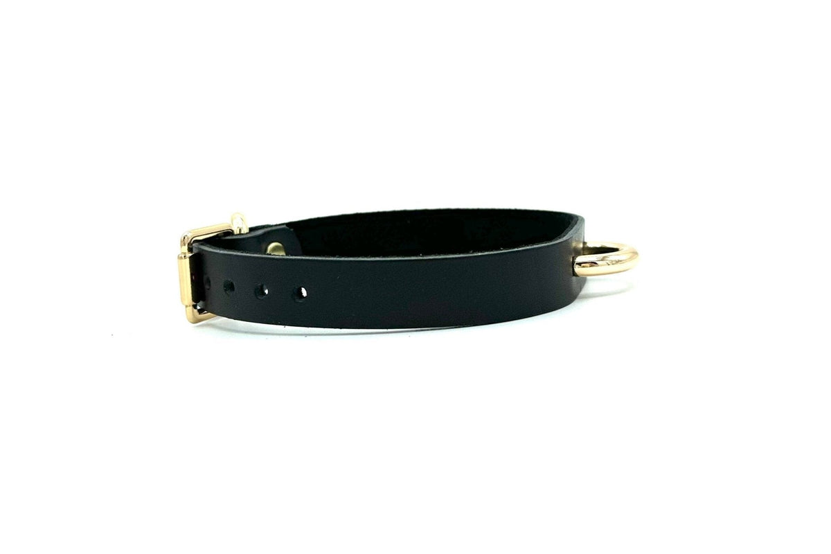 RIO Black Italian Leather Day Collar