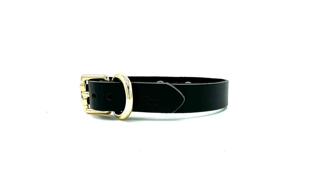 RIO Black Italian Leather Day Collar