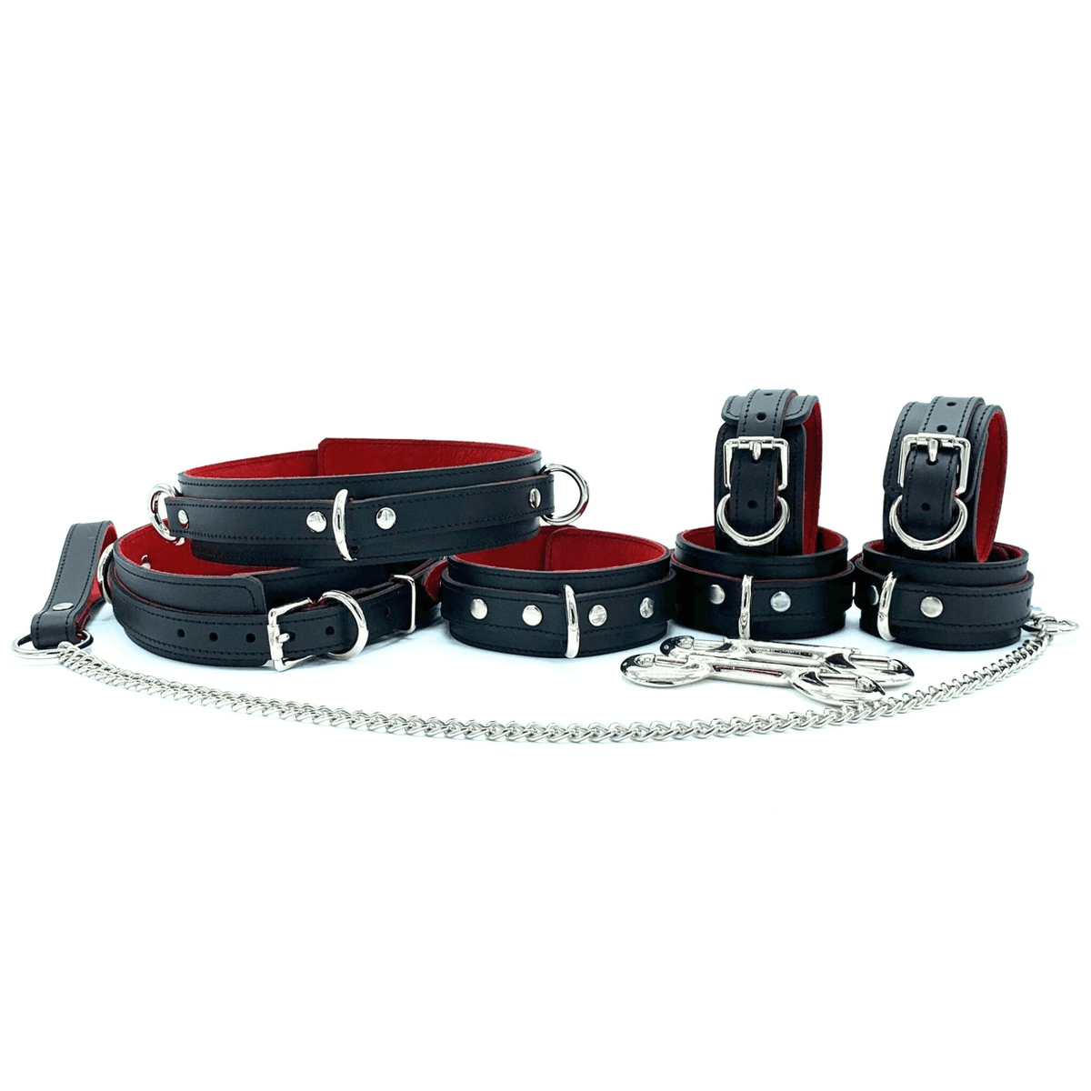 SCARLET 7 Piece Italian Leather Bondage Kit