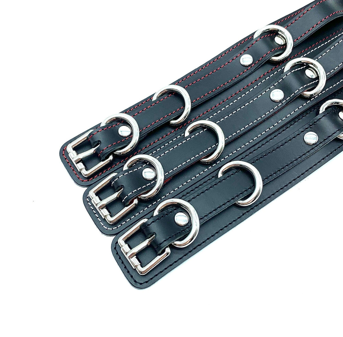 SCARLET Black Leather Collar & Leash