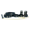TANGO 7 Piece Black Italian Leather Kit Black