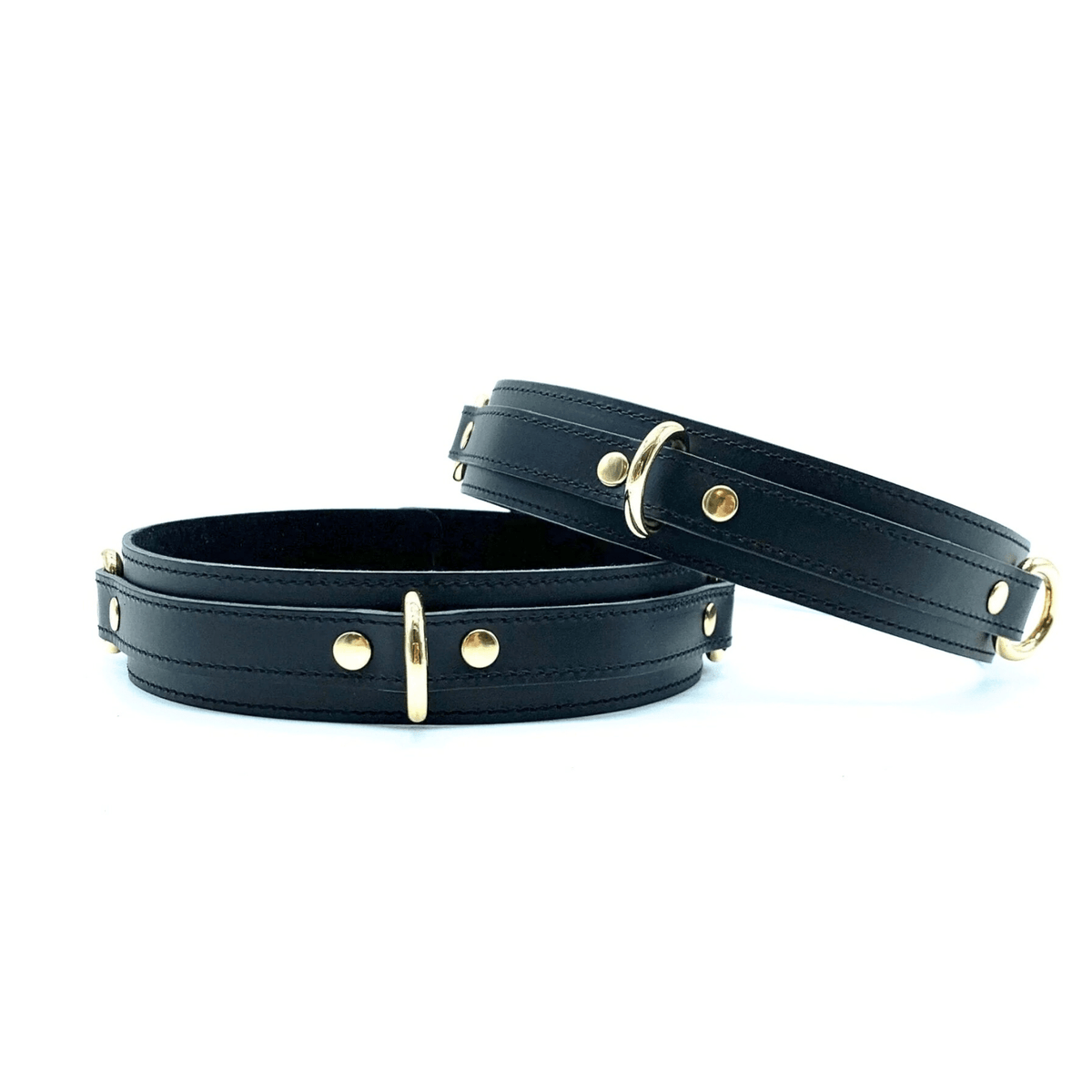 TANGO 7 Piece Black Italian Leather Kit Black