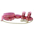 TANGO 7 Piece Italian Pink Leather Bondage Set