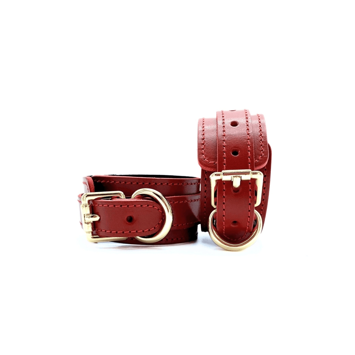 TANGO 7 Piece Red Italian Leather Bondage Set