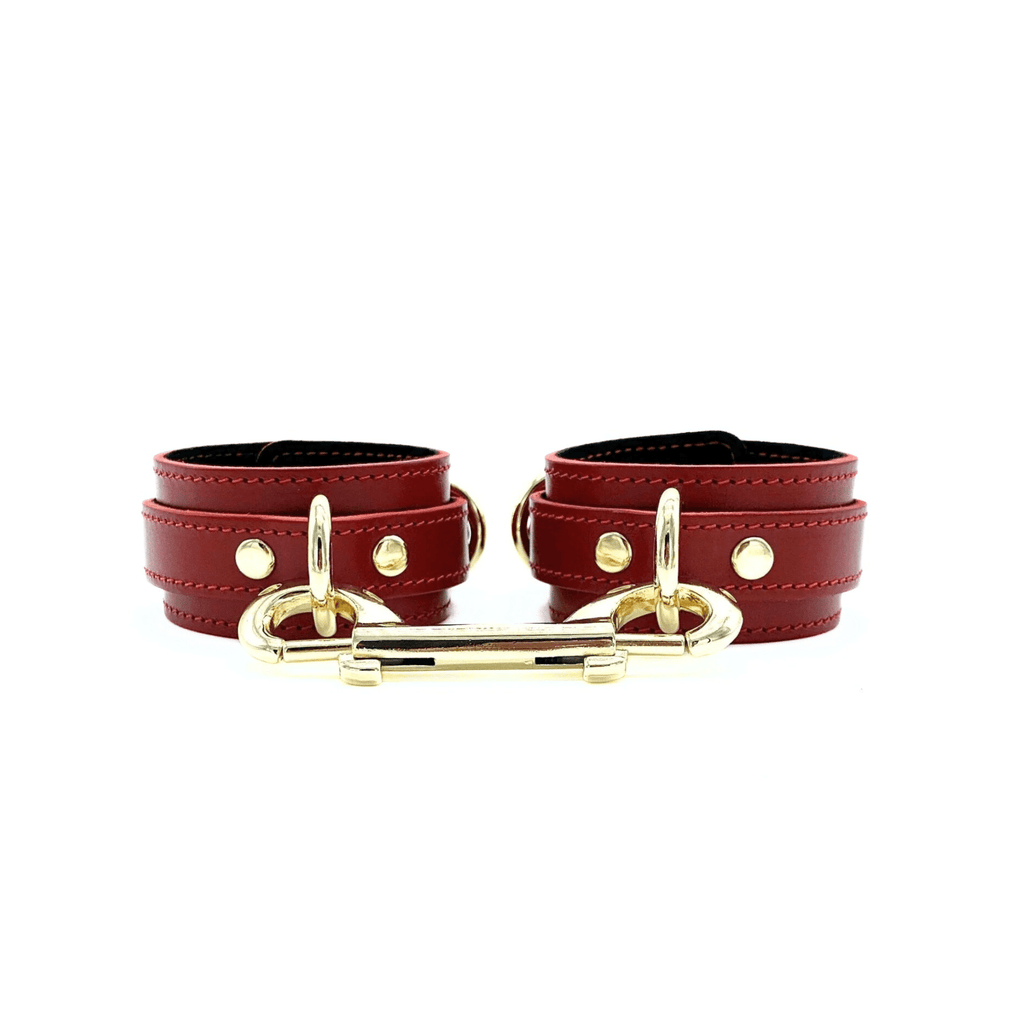 TANGO 7 Piece Red Italian Leather Bondage Set