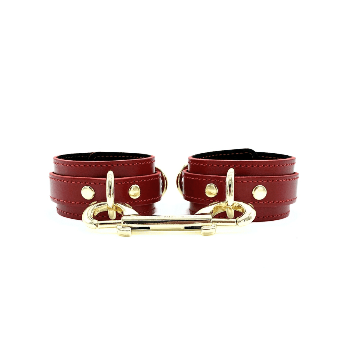 TANGO 7 Piece Red Italian Leather Bondage Set