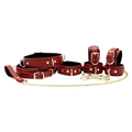 TANGO 7 Piece Red Italian Leather Bondage Set