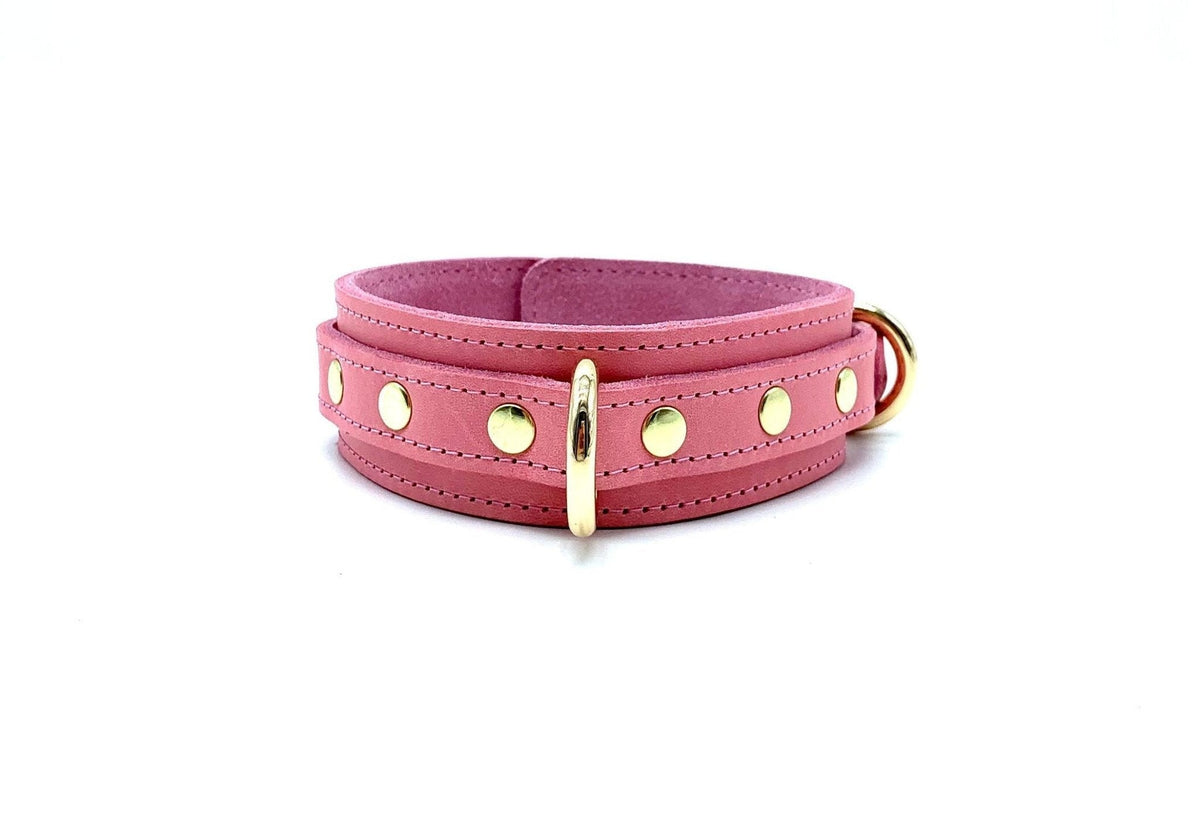 TANGO Pink Leather Collar & Leash