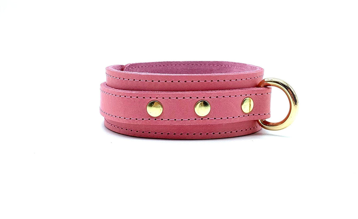 TANGO Pink Leather Collar & Leash
