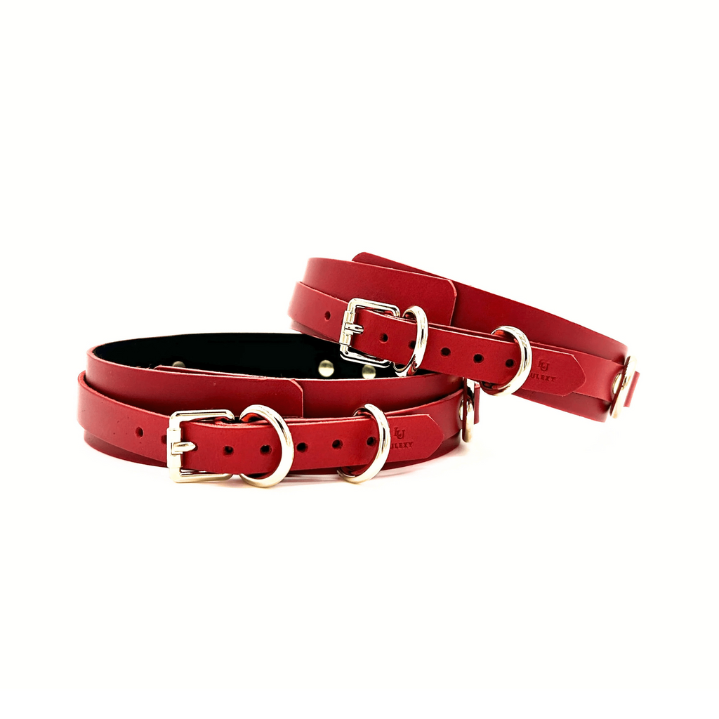 Mona Italian Leather Thigh Cuffs