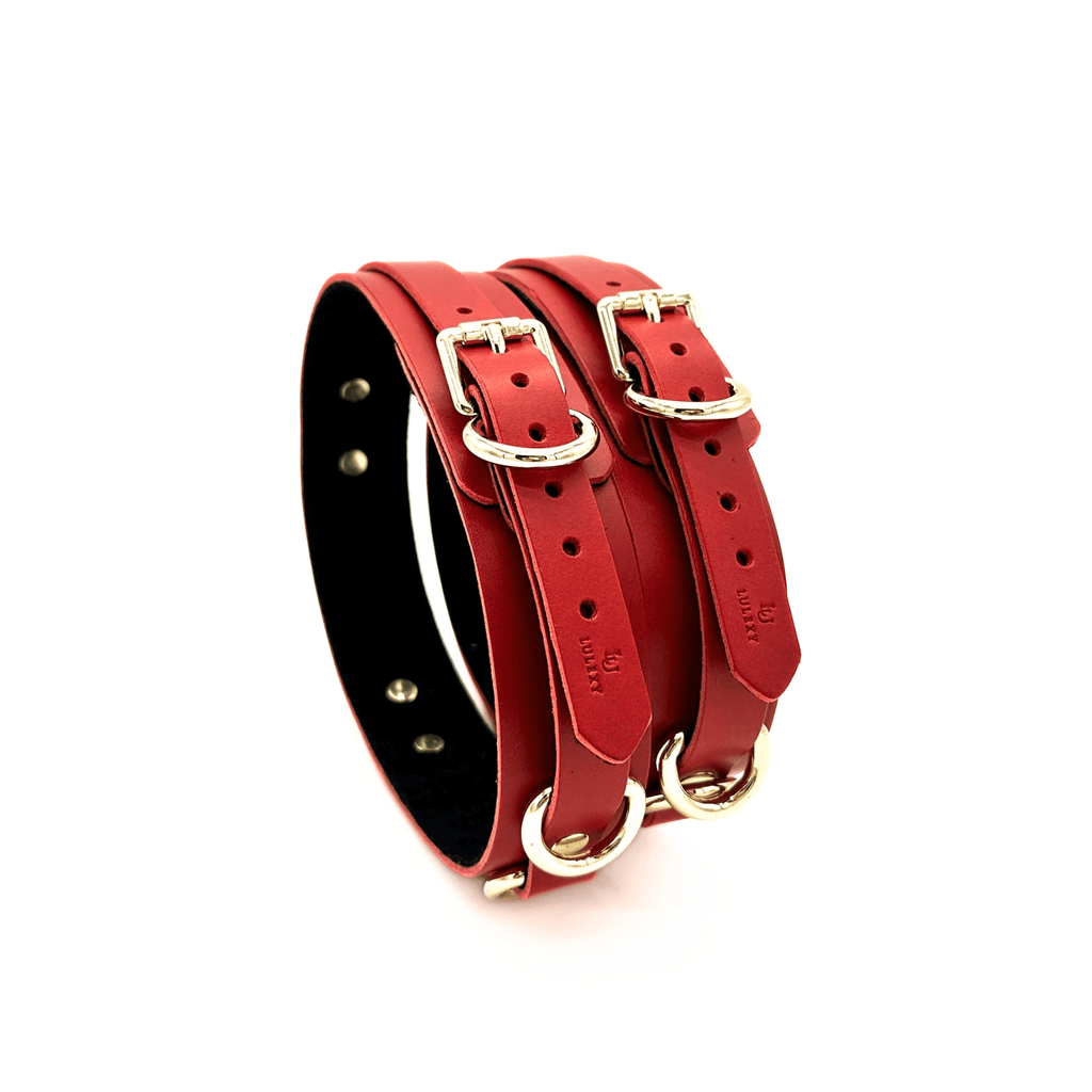 Mona Italian Leather Thigh Cuffs